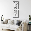 Kit Quadros Vazados Geométricos Diamantes Sobrepostos MDF — Quarto