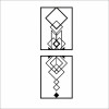Kit Quadros Vazados Geométricos Diamantes Sobrepostos MDF — Quarto