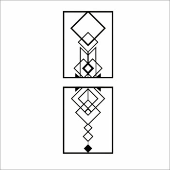 Kit Quadros Vazados Geométricos Diamantes Sobrepostos MDF — Quarto