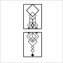 Kit Quadros Vazados Geométricos Diamantes Sobrepostos MDF — Quarto