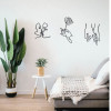Kit Quadros Vazados Love Linhas Contínuas MDF — Decoração Quarto