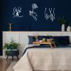 Kit Quadros Vazados Love Linhas Contínuas MDF — Decoração Quarto