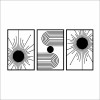 Kit 3 Quadros Vazados Sol Minimalista MDF — Decoração Sala