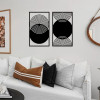 Quadros Vazados Abstratos Círculos Concêntricos MDF — Sala e Quarto