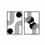 Quadros Vazados Abstrato Círculos e Linhas Minimalistas MDF — Kit 2 Peças